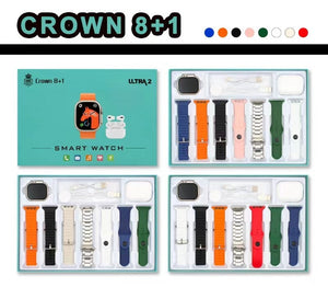 Crown 8+1 ultra 2 Smartwatch With Airpods-2.09 Infinite Display - 49MM Dial Size