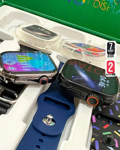 I50 Suit Max Watche 11 in 1 ( 2 Smartwatches + 7 Straps + 2 Silicone Case )